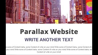 Complete Parallax Website Using HTML and CSS Tutorial [upl. by Noli]