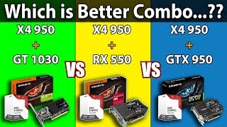 GT 1030 2GB vs RX 550 4GB vs GTX 950 2GB  Athlon X4 950  19 Games Benchmarks [upl. by Anyrb]