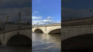 Kew bridge over the River Thames lots of historical bridges over the river on Thames path walk walk [upl. by Cordova]