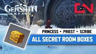 Genshin Impact Princess Box Priest Box amp Scribe Box locations  How to unlock SECRET ROOM Gate [upl. by Laerdna]