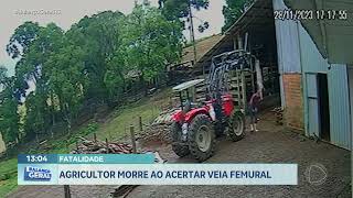 Fatalidade agricultor morre ao acertar veia femural [upl. by Latreese726]