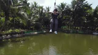 Zipline drone view Thanima farm life nallepilly Palakkad [upl. by Itirahc387]