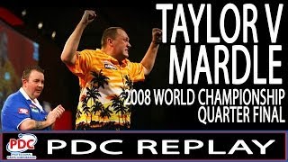 PDC Replay  Phil Taylor v Wayne Mardle World Championship Quarter Final 2008 [upl. by Tut994]