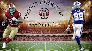 Redraft Mock Draft  Full PPR Superflex [upl. by Yelrahs663]