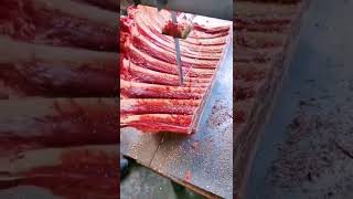 Wow Amazing machine cut pork rib charkfoodies shorts pork [upl. by Karolyn]