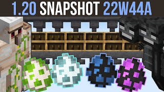 Minecraft 120 Snapshot 22W44A New Spawn Eggs Gamerules amp Hopper Bookshelves [upl. by Iggam]