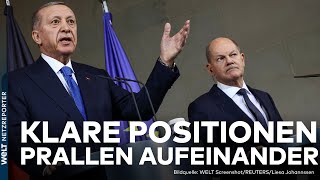 BLITZBESUCH IN BERLIN Was die Visite von Erdoğan bei Kanzler Scholz bewirkt hat  WELT News [upl. by Nosnej]