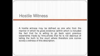 hostile witness section154 of evidence act [upl. by Nnateragram]