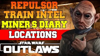 Repulsor Train Intel Miners Diary Locations  Star Wars Outlaws [upl. by Caressa]