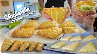 SFOGLIATELLE SALATE Zucchine e Ricotta 🥒 VELOCISSIME con PASTA SFOGLIA [upl. by Vel]