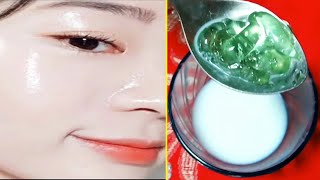 रात में दूध में Aloevera मिलाकर लगा लो सुबह तक हो जाओगे दूध से गोरे। Milk Skin Whitening Tips [upl. by Alda]