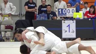 Jian v Alex Makimoto  1516yo Boys OrangeBlue Belts  2017 Vacaville PAL Judo Tournament [upl. by Aicilla]