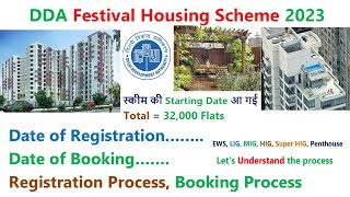 DDA Festival Housing Scheme 2023 I DDA 32000 Flats Booking Date I DDA Housing Scheme Booking Process [upl. by Jorie282]