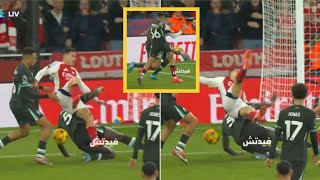 😡 Arsenal fans claims they are ROBBED a penalty vs Liverpool for Ibrahima Konaté foul on Martinelli [upl. by Anillehs]