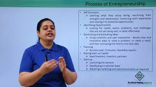 Class 11th – Process of Entrepreneurship  Entrepreneurship  Tutorials Point [upl. by Tedric72]