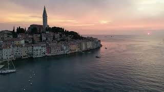 Die idyllische Altstadt Rovinj Istrien  DRONE VIDEO [upl. by Cheyney]