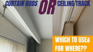 curtain rods or ceiling tracks kya use kare 2024 new home mein [upl. by Osrit]