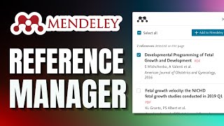 How To Use Mendeley Reference Manager 2024 Including Web Importer amp Cite [upl. by Yelehsa]