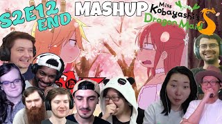 Miss Kobayashis Dragon Maid S Episode 12 END Reaction Mashup [upl. by Ahsei]