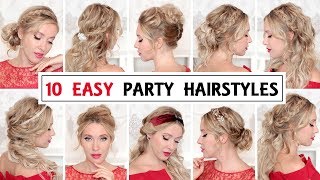 10 EASY WEDDING party HAIRSTYLES for short medium and long hair BACK TO SCHOOL [upl. by Mcclary]