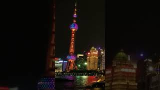 Oriental Pearl TV Tower in Shanghai shanghai skyline lightshow [upl. by Chrotoem]