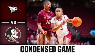 NC Central vs Florida State Condensed Game  202425 ACC Women’s Basketball [upl. by Eladnwahs]