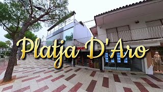 A virtual tour of the colorful streets of Platja dAro Costa Brava Spain [upl. by Koby168]