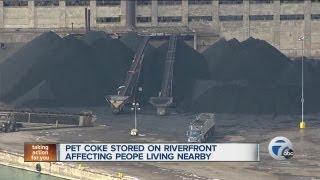 Large pet coke pile affecting neighbors [upl. by Gottwald]