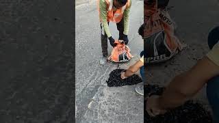 Potholes road repairing work [upl. by Lafleur]