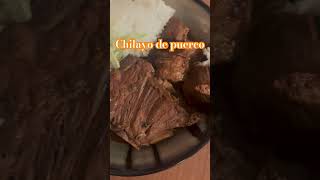 Chilayo de puerco estilo Colima pero con mi sazón food mexicanfood mexicancuisine colima todos [upl. by Ileana]