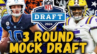 Three Round 2024 NFL Mock Draft [upl. by Carlile770]