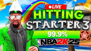 HITTING STARTER 3 in NBA 2K25 UNLOCKING CAP BREAKERS FullStream BEST BUILD  BEST JUMPSHOT 2K25 [upl. by Gregorio209]