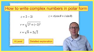 How to write complex numbers in polar form [upl. by Radcliffe]