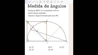 Problemas resolvidos Medida de ângulos [upl. by Gwendolen]