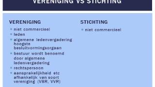 Rechtsvormen  stichting vs vereniging MampO havovwo [upl. by Eenerb]