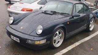 Porsche 911 964 Carrera 4 amp Porsche 911 Turbo In Rain FREE RAW CLIP FOR USE IN CAR EDITS [upl. by Chesna606]