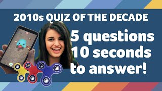 2010s TRIVIA Speed Round  How well do you know the last 10 years [upl. by Sadiras246]