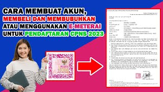 CARA MEMBELI DAN MEMBUBUHKAN  MENGGUNAKAN EMETERAI UNTUK PENDAFTARAN CPNS 2023 [upl. by Ennayrb]