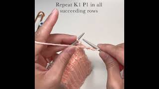 How to knit 1x1 rib K1 P1 ribbing shorts [upl. by Symer558]