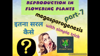 BIOLOGY FOR CLASS 12TH MEGASPOROGENESIS WITH SIMPLE TRICK [upl. by Carothers70]