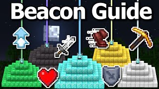 The Ultimate Minecraft 120 Beacon Guide  Effects Range Powers Pyramids Beams amp More [upl. by Assetnoc942]