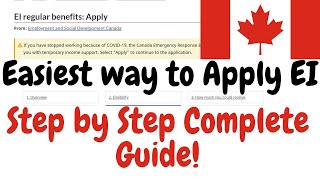 How to apply for Employment Insurance EI  Complete 2020 Step by Step Guide [upl. by Macmullin]