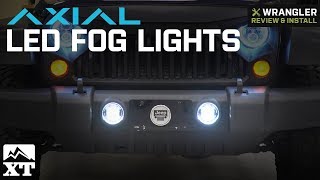 Jeep Wrangler Axial LED Fog Lights 20072018 JK Review amp Install [upl. by Petersen585]