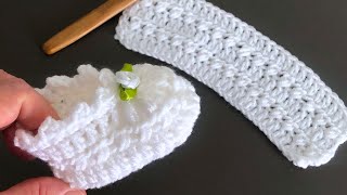 EASY AND SPECIAL TECHNIQUE 💎😍 STEP BY STEP BABY CROCHET BOOTIES [upl. by Nnylesor266]