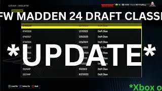 BEST MADDEN 24 DRAFT CLASSES UPDATE VIDEO [upl. by Sateia]