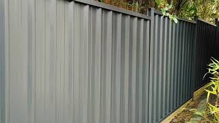 Colorbond fencing and retaining wall [upl. by Dorey]