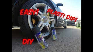 How To Plasti Dip Car Rims  Black Wheels [upl. by Suciram]