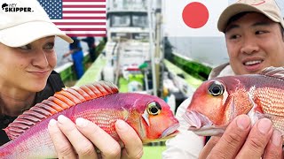 Americans First Time Fishing in Japan  Fishing Methods Tackle amp Catching Fish for Sushi Dinner [upl. by Elisa86]