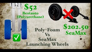 review of seamax vs polyurethane launching wheels on inflatable boat [upl. by Tormoria]