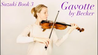 Gavotte by Becker  Suzuki Book 3 [upl. by Louls752]